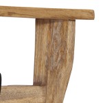 vidaXL Cuier de haine montat pe perete cu 4 cârlige, lemn masiv mango