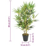 vidaXL Arbore din bambus artificial 368 de frunze 80 cm verde vidaXL Arbore din bambus artificial 368 de frunze 80 cm verde