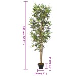 vidaXL Arbore din bambus artificial 1104 de frunze 180 cm verde vidaXL Arbore din bambus artificial 1104 de frunze 180 cm verde