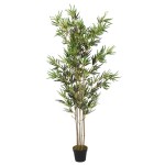 vidaXL Arbore din bambus artificial 1380 de frunze 200 cm verde vidaXL Arbore din bambus artificial 1380 de frunze 200 cm verde