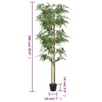 vidaXL Arbore din bambus artificial 1216 de frunze 180 cm verde vidaXL Arbore din bambus artificial 1216 de frunze 180 cm verde