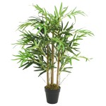 vidaXL Arbore din bambus artificial 500 de frunze 80 cm verde vidaXL Arbore din bambus artificial 500 de frunze 80 cm verde