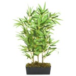 vidaXL Arbore din bambus artificial 500 de frunze 80 cm verde vidaXL Arbore din bambus artificial 500 de frunze 80 cm verde