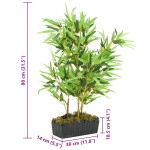 vidaXL Arbore din bambus artificial 500 de frunze 80 cm verde vidaXL Arbore din bambus artificial 500 de frunze 80 cm verde
