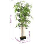 vidaXL Arbore din bambus artificial 1095 de frunze 150 cm verde vidaXL Arbore din bambus artificial 1095 de frunze 150 cm verde