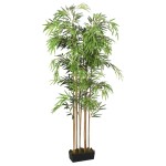 vidaXL Arbore din bambus artificial 1605 de frunze 180 cm verde vidaXL Arbore din bambus artificial 1605 de frunze 180 cm verde