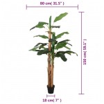 vidaXL Bananier artificial 18 frunze 150 cm verde vidaXL Bananier artificial 18 frunze 150 cm verde