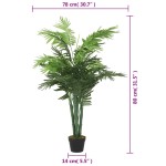 vidaXL Palmier artificial 18 frunze 80 cm verde vidaXL Palmier artificial 18 frunze 80 cm verde