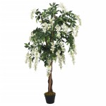 vidaXL Arbore artificial wisteria 1260 frunze 180 cm verde și alb vidaXL Arbore artificial wisteria 1260 frunze 180 cm verde și alb