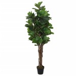 vidaXL Smochin artificial cu frunze 96 de frunze 80 cm verde vidaXL Smochin artificial cu frunze 96 de frunze 80 cm verde