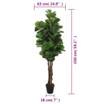 vidaXL Smochin artificial cu frunze 180 de frunze 150 cm verde