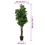 vidaXL Smochin artificial cu frunze 232 de frunze 180 cm verde vidaXL Smochin artificial cu frunze 232 de frunze 180 cm verde