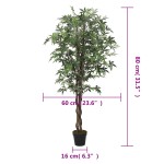 vidaXL Arbore de arțar artificial 224 de frunze 80 cm verde vidaXL Arbore de arțar artificial 224 de frunze 80 cm verde
