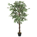 vidaXL Arbore ficus artificial 378 de frunze 80 cm verde