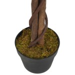 vidaXL Arbore ficus artificial 378 de frunze 80 cm verde