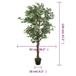 vidaXL Arbore ficus artificial 630 de frunze 120 cm verde vidaXL Arbore ficus artificial 630 de frunze 120 cm verde