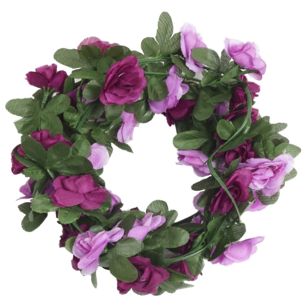 vidaXL Ghirlande de flori de Crăciun, 6 buc., violet deschis, 250 cm