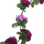 vidaXL Ghirlande de flori de Crăciun, 6 buc., violet deschis, 250 cm vidaXL Ghirlande de flori de Crăciun, 6 buc., violet deschis, 250 cm