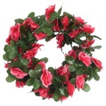 vidaXL Ghirlande de flori de Crăciun, 6 buc., roșu roze, 250 cm vidaXL Ghirlande de flori de Crăciun, 6 buc., roșu roze, 250 cm