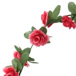 vidaXL Ghirlande de flori de Crăciun, 6 buc., roșu roze, 250 cm vidaXL Ghirlande de flori de Crăciun, 6 buc., roșu roze, 250 cm