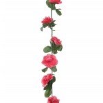 vidaXL Ghirlande de flori de Crăciun, 6 buc., roșu roze, 250 cm vidaXL Ghirlande de flori de Crăciun, 6 buc., roșu roze, 250 cm