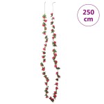 vidaXL Ghirlande de flori de Crăciun, 6 buc., roșu roze, 250 cm vidaXL Ghirlande de flori de Crăciun, 6 buc., roșu roze, 250 cm