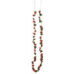 vidaXL Ghirlande de flori de Crăciun, 6 buc., roșu primăvară, 250 cm vidaXL Ghirlande de flori de Crăciun, 6 buc., roșu primăvară, 250 cm