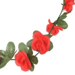 vidaXL Ghirlande de flori de Crăciun, 6 buc., roșu primăvară, 250 cm vidaXL Ghirlande de flori de Crăciun, 6 buc., roșu primăvară, 250 cm