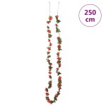 vidaXL Ghirlande de flori de Crăciun, 6 buc., roșu primăvară, 250 cm vidaXL Ghirlande de flori de Crăciun, 6 buc., roșu primăvară, 250 cm