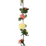 vidaXL Ghirlande flori de Crăciun, 6 buc., roșu apus de soare, 250 cm vidaXL Ghirlande flori de Crăciun, 6 buc., roșu apus de soare, 250 cm