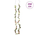 vidaXL Ghirlande flori de Crăciun, 6 buc., roșu apus de soare, 250 cm vidaXL Ghirlande flori de Crăciun, 6 buc., roșu apus de soare, 250 cm