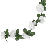 vidaXL Ghirlande de flori de Crăciun, 6 buc., alb de primăvară, 250 cm vidaXL Ghirlande de flori de Crăciun, 6 buc., alb de primăvară, 250 cm