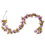 vidaXL Ghirlande de flori de Crăciun, 6 buc., violet deschis, 250 cm vidaXL Ghirlande de flori de Crăciun, 6 buc., violet deschis, 250 cm