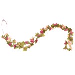 vidaXL Ghirlande de flori de Crăciun, 6 buc., roșu roze, 250 cm vidaXL Ghirlande de flori de Crăciun, 6 buc., roșu roze, 250 cm