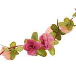 vidaXL Ghirlande de flori de Crăciun, 6 buc., roșu roze, 250 cm vidaXL Ghirlande de flori de Crăciun, 6 buc., roșu roze, 250 cm