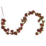 vidaXL Ghirlande de flori de Crăciun, 6 buc., roșu vin, 250 cm vidaXL Ghirlande de flori de Crăciun, 6 buc., roșu vin, 250 cm