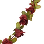 vidaXL Ghirlande de flori de Crăciun, 6 buc., roșu vin, 250 cm vidaXL Ghirlande de flori de Crăciun, 6 buc., roșu vin, 250 cm