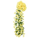 vidaXL Ghirlande de flori de Crăciun, 3 buc., galben, 85 cm vidaXL Ghirlande de flori de Crăciun, 3 buc., galben, 85 cm