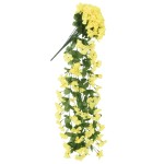 vidaXL Ghirlande de flori de Crăciun, 3 buc., galben, 85 cm vidaXL Ghirlande de flori de Crăciun, 3 buc., galben, 85 cm
