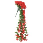 vidaXL Ghirlande de flori de Crăciun, 3 buc., roșu, 85 cm vidaXL Ghirlande de flori de Crăciun, 3 buc., roșu, 85 cm