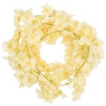 vidaXL Ghirlande de flori de Crăciun, 6 buc., șampanie, 180 cm vidaXL Ghirlande de flori de Crăciun, 6 buc., șampanie, 180 cm