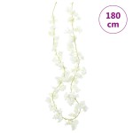 vidaXL Ghirlande de flori de Crăciun, 6 buc., alb, 180 cm vidaXL Ghirlande de flori de Crăciun, 6 buc., alb, 180 cm