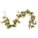 vidaXL Ghirlande de flori de Crăciun, 6 buc., șampanie, 215 cm vidaXL Ghirlande de flori de Crăciun, 6 buc., șampanie, 215 cm