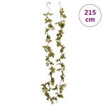 vidaXL Ghirlande de flori de Crăciun, 6 buc., șampanie, 215 cm vidaXL Ghirlande de flori de Crăciun, 6 buc., șampanie, 215 cm