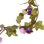 vidaXL Ghirlande de flori de Crăciun, 6 buc., violet deschis, 215 cm vidaXL Ghirlande de flori de Crăciun, 6 buc., violet deschis, 215 cm