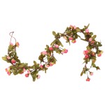 vidaXL Ghirlande de flori de Crăciun, 6 buc., roze, 215 cm vidaXL Ghirlande de flori de Crăciun, 6 buc., roze, 215 cm