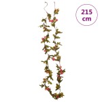 vidaXL Ghirlande de flori de Crăciun, 6 buc., roze, 215 cm vidaXL Ghirlande de flori de Crăciun, 6 buc., roze, 215 cm