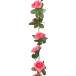 vidaXL Ghirlande de flori de Crăciun, 6 buc., roz roșu, 240 cm vidaXL Ghirlande de flori de Crăciun, 6 buc., roz roșu, 240 cm
