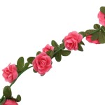 vidaXL Ghirlande de flori de Crăciun, 6 buc., roz roșu, 240 cm vidaXL Ghirlande de flori de Crăciun, 6 buc., roz roșu, 240 cm