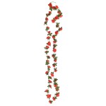 vidaXL Ghirlande de flori de Crăciun, 6 buc., roșu, 240 cm vidaXL Ghirlande de flori de Crăciun, 6 buc., roșu, 240 cm